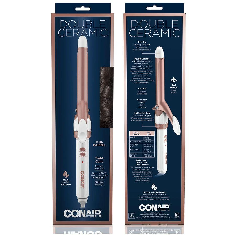 商品Conair|Double Ceramic Curling Iron 3/4",价格¥172,第2张图片详细描述