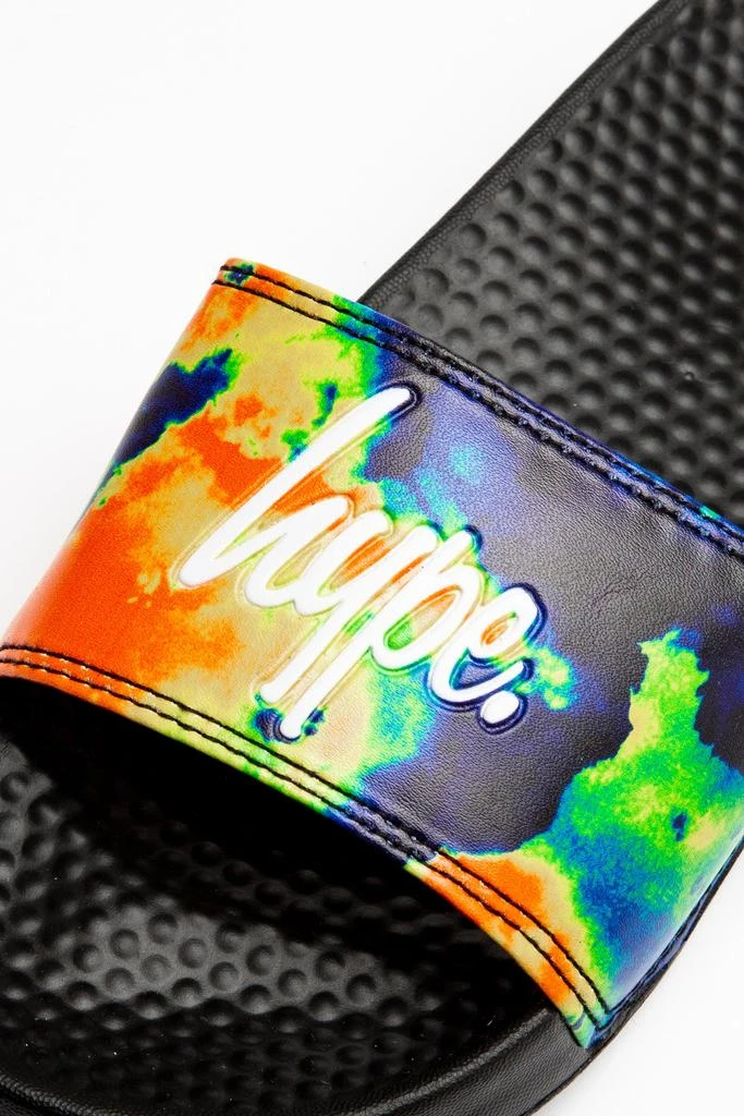商品HYPE FOOTWEAR|HYPE KIDS UNISEX MULTI HEAT CLOUDS SCRIPT SLIDERS,价格¥47,第4张图片详细描述