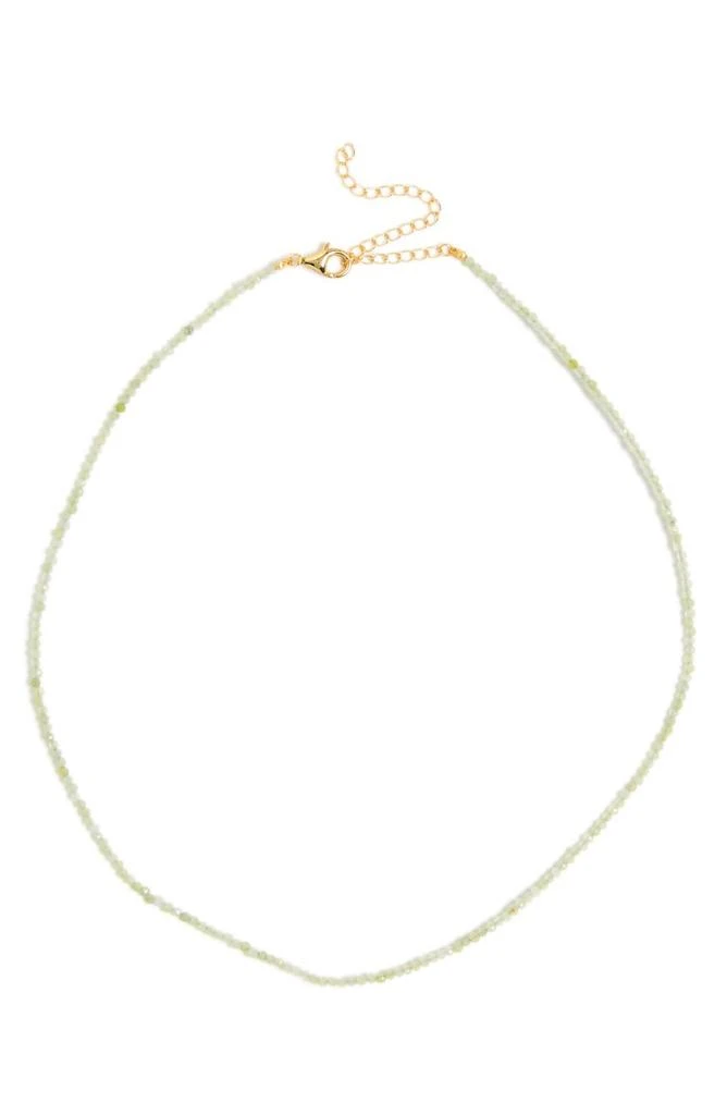 商品Savvy Cie Jewels|Sterling Silver Jade Beaded Collar Necklace,价格¥227,第1张图片