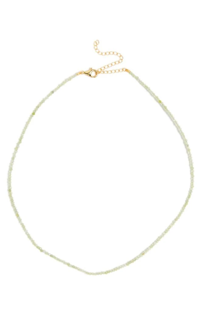 商品Savvy Cie Jewels|Sterling Silver Jade Beaded Collar Necklace,价格¥158,第1张图片