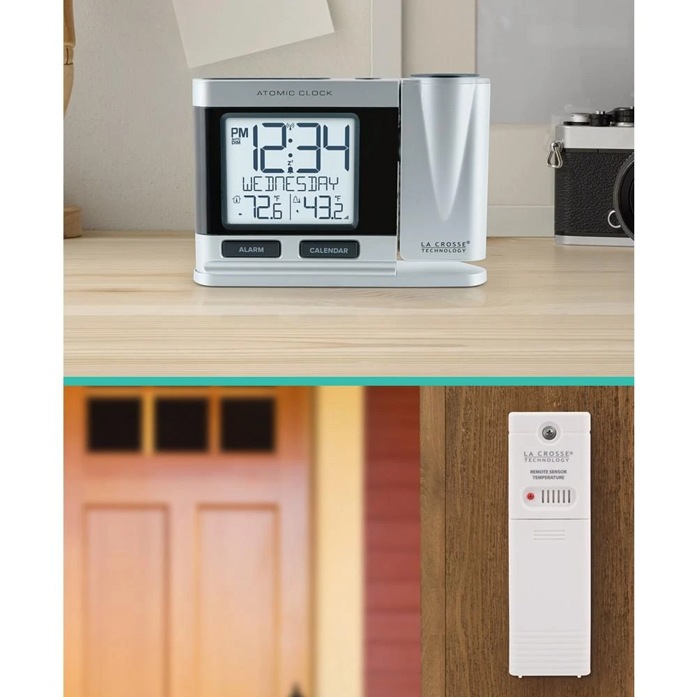 商品La Crosse Technology|616-12667-INT Atomic Projection Clock with Temperature,价格¥372,第5张图片详细描述