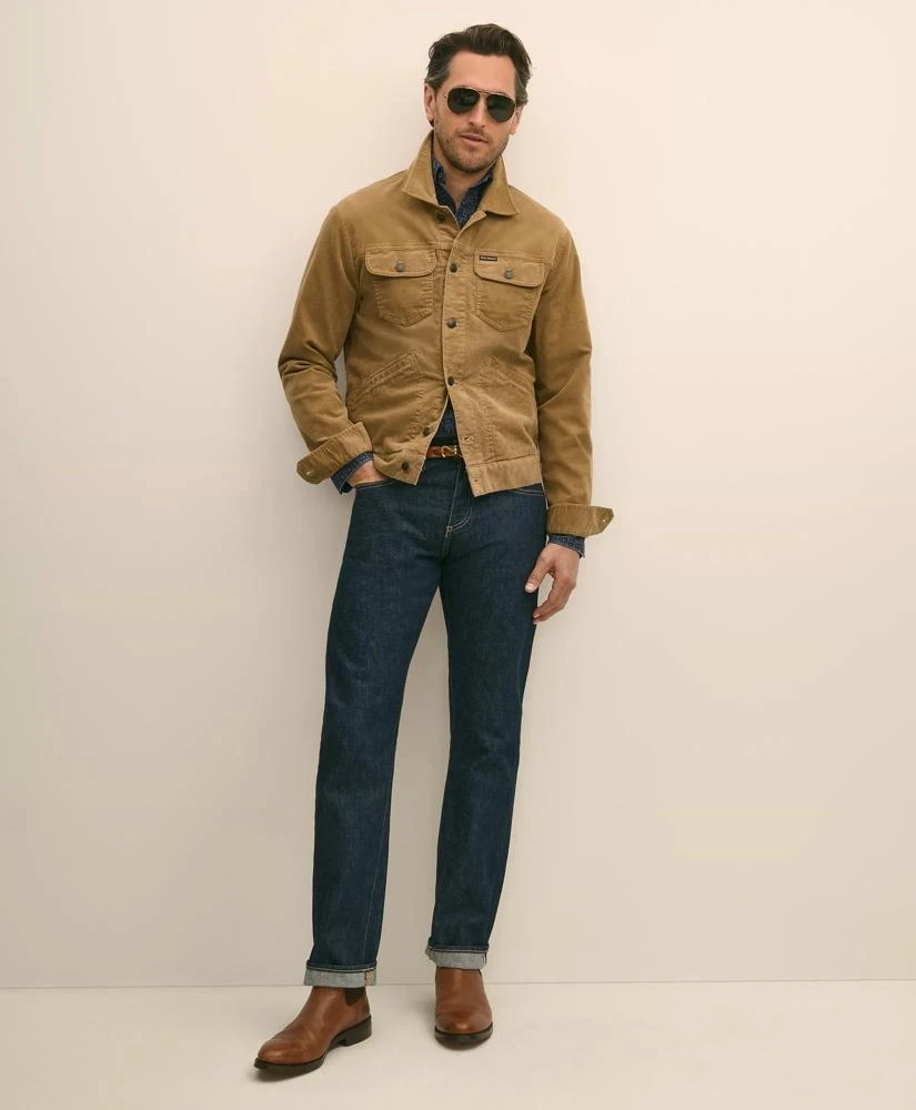 商品Brooks Brothers|Medium Wale Corduroy Trucker Jacket,价格¥1623,第3张图片详细描述