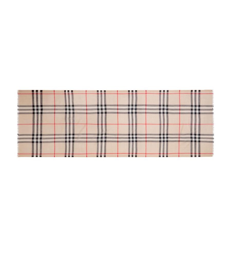 Wool-Silk Vintage Check Scarf商品第5张图片规格展示