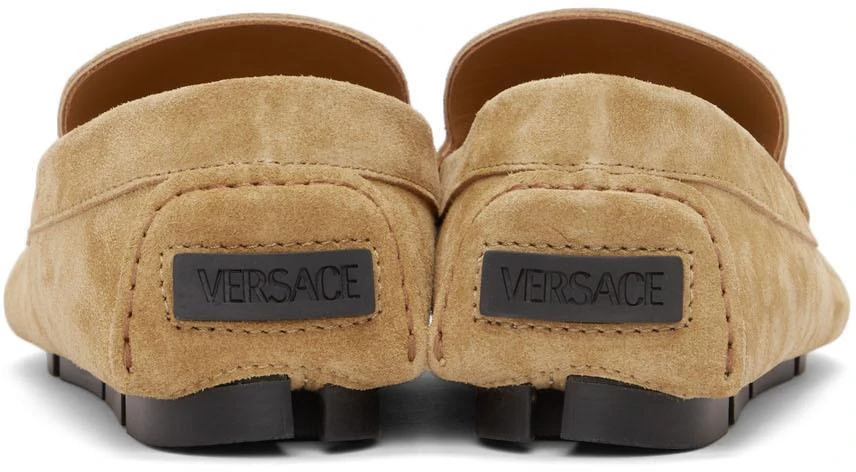 商品Versace|Brown Suede 'La Medusa' Loafers,价格¥2093,第4张图片详细描述