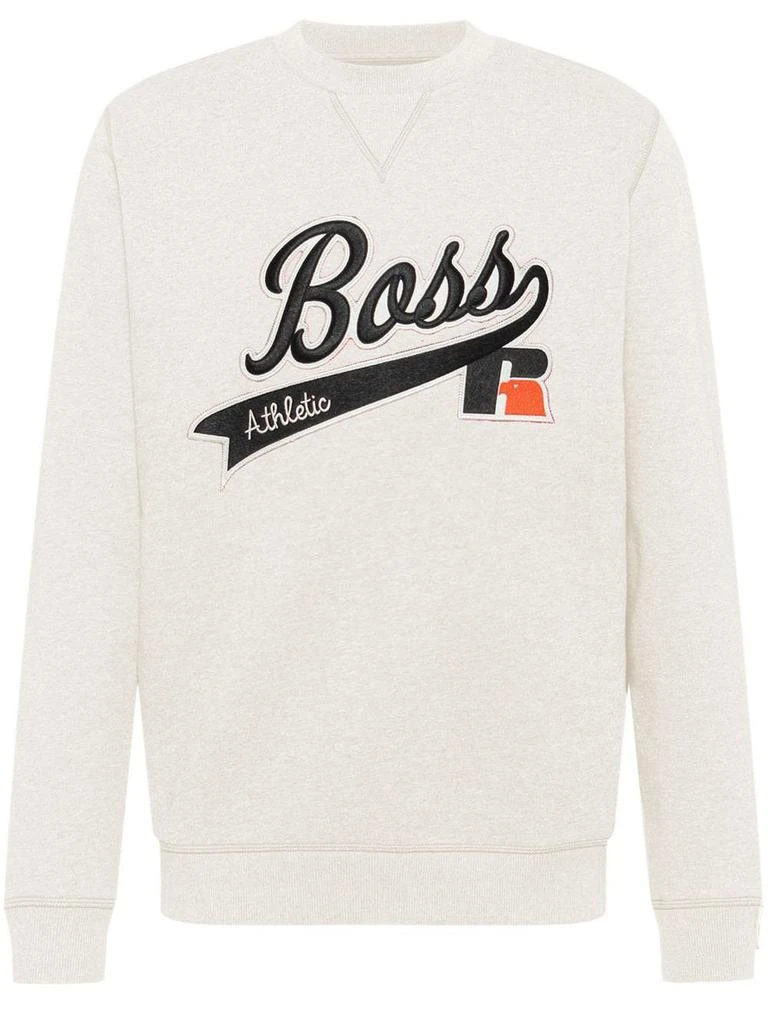 商品Hugo Boss|BOSS X RUSSELL ATHLETIC College Logo Sweatshirt White,价格¥902,第1张图片