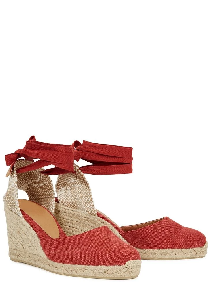 商品CASTAÑER|Carina 80 red canvas wedge espadrilles,价格¥338,第2张图片详细描述