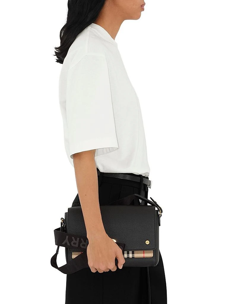 商品Burberry|Medium Note Leather & Vintage Check Crossbody Bag,价格¥11878,第3张图片详细描述