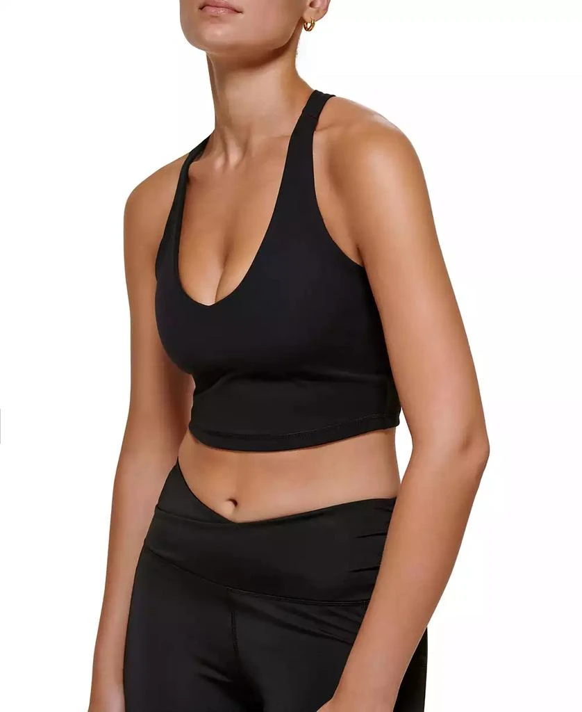 商品DKNY|Women's Balance Compression Racerback Crop Bra Top,价格¥112,第1张图片