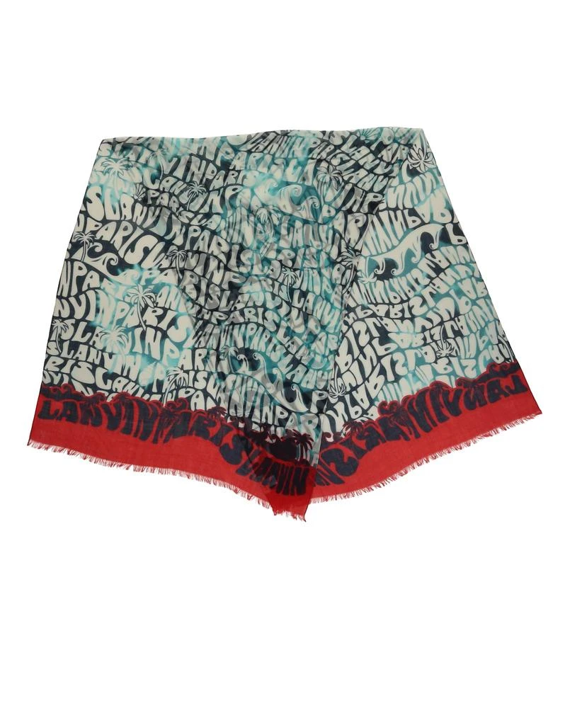商品Lanvin|Summer Wave Logo Scarf,价格¥987,第2张图片详细描述