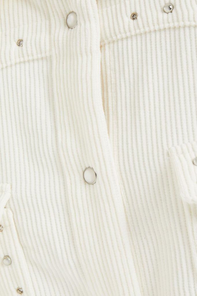 商品Maje|Embellished cotton-corduroy shirt,价格¥1017,第4张图片详细描述