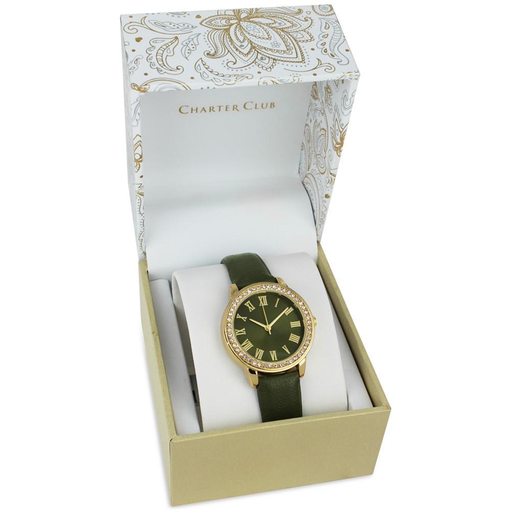 商品Charter Club|Women's Green Strap Watch 32mm, Created for Macy's,价格¥118,第6张图片详细描述