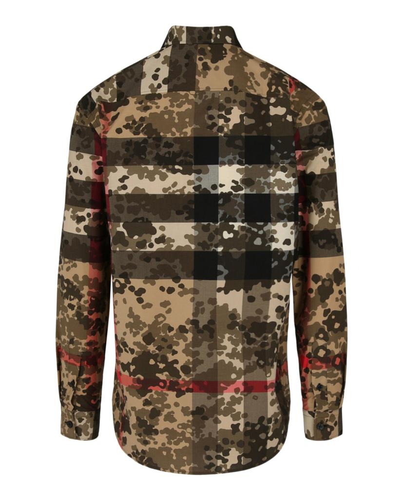 Camouflage Check Long Sleeve Shirt商品第1张图片规格展示