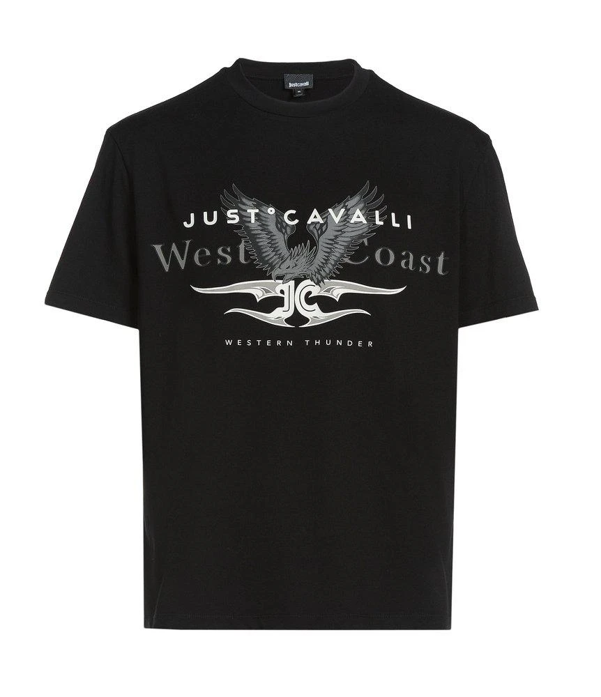 商品Just Cavalli|Just Cavalli Logo Printed Crewneck T-Shirt,价格¥565,第1张图片