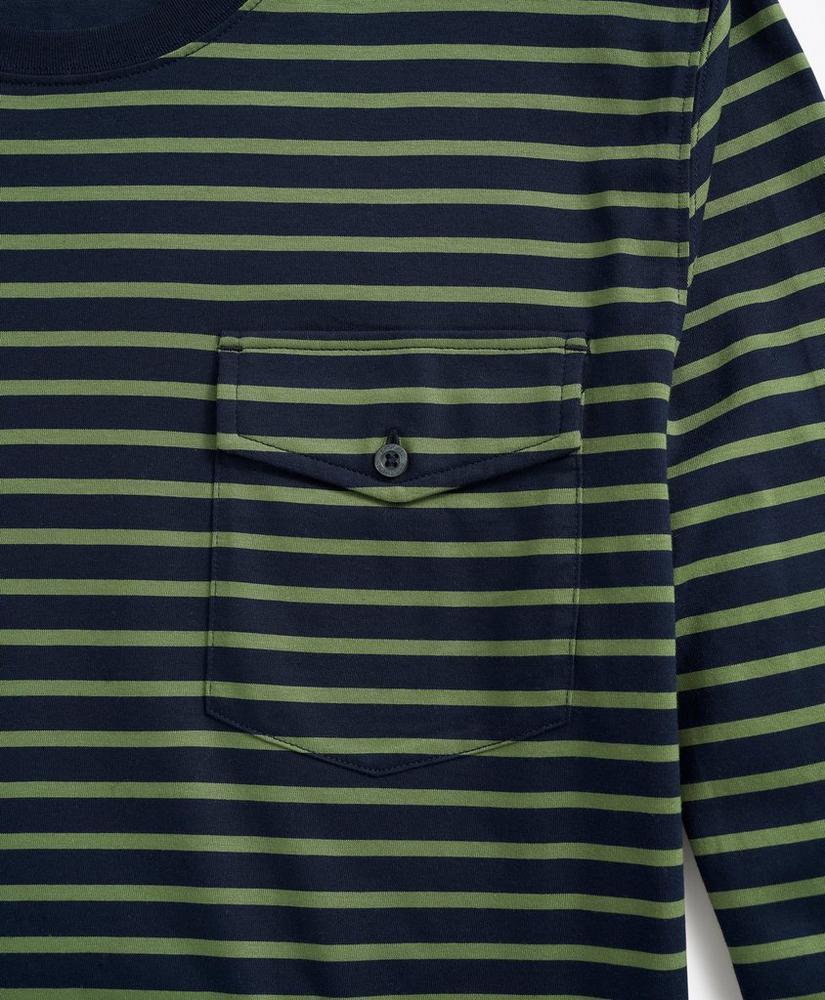 Cotton Striped Long-Sleeve T-Shirt商品第3张图片规格展示