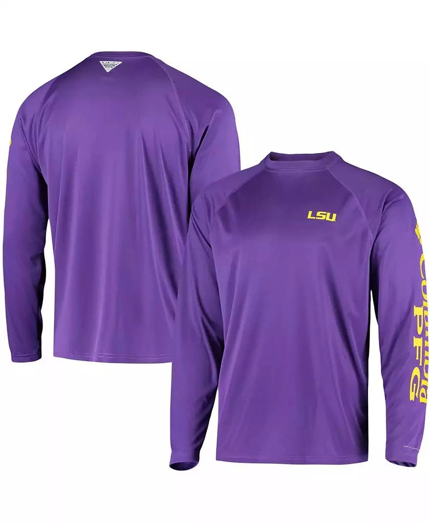 商品Columbia|Men's Purple LSU Tigers Terminal Tackle Omni-Shade Long Sleeve T-shirt,价格¥252,第1张图片