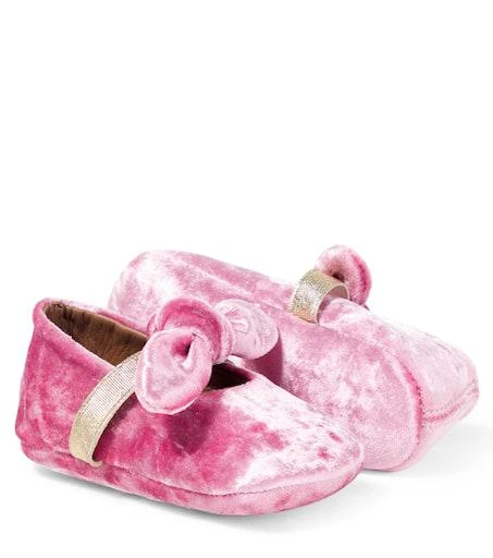 商品PEPE|Baby bow-detail velvet ballet flats,价格¥1057,第5张图片详细描述