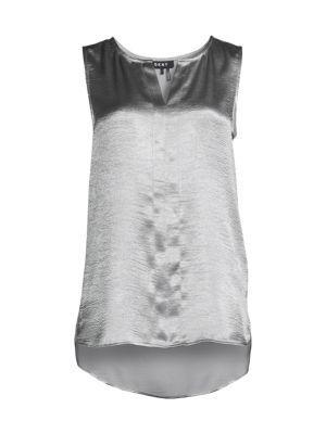 商品DKNY|Sleeveless Split Neck Top,价格¥150,第6张图片详细描述