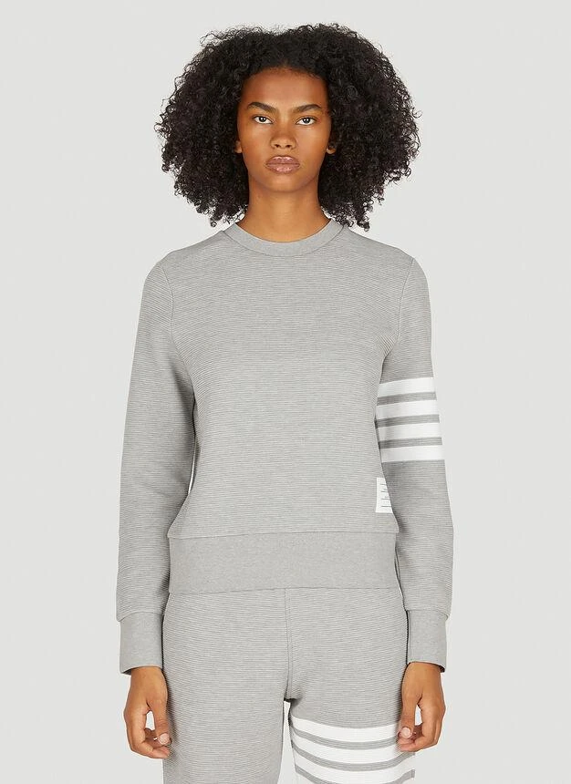 商品Thom Browne|Four Bar Sweatshirt in Grey,价格¥4966,第1张图片