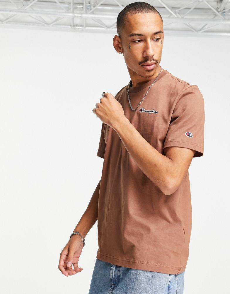 商品CHAMPION|Champion small logo t-shirt in brown,价格¥303,第6张图片详细描述