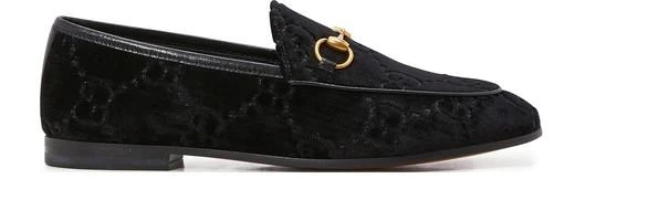 商品Gucci|Gucci Jordaan GG velvet loafers,价格¥5615,第1张图片