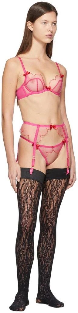 商品L'Agent by Agent Provocateur|Pink & Red Lorna Garter Belt,价格¥788,第4张图片详细描述