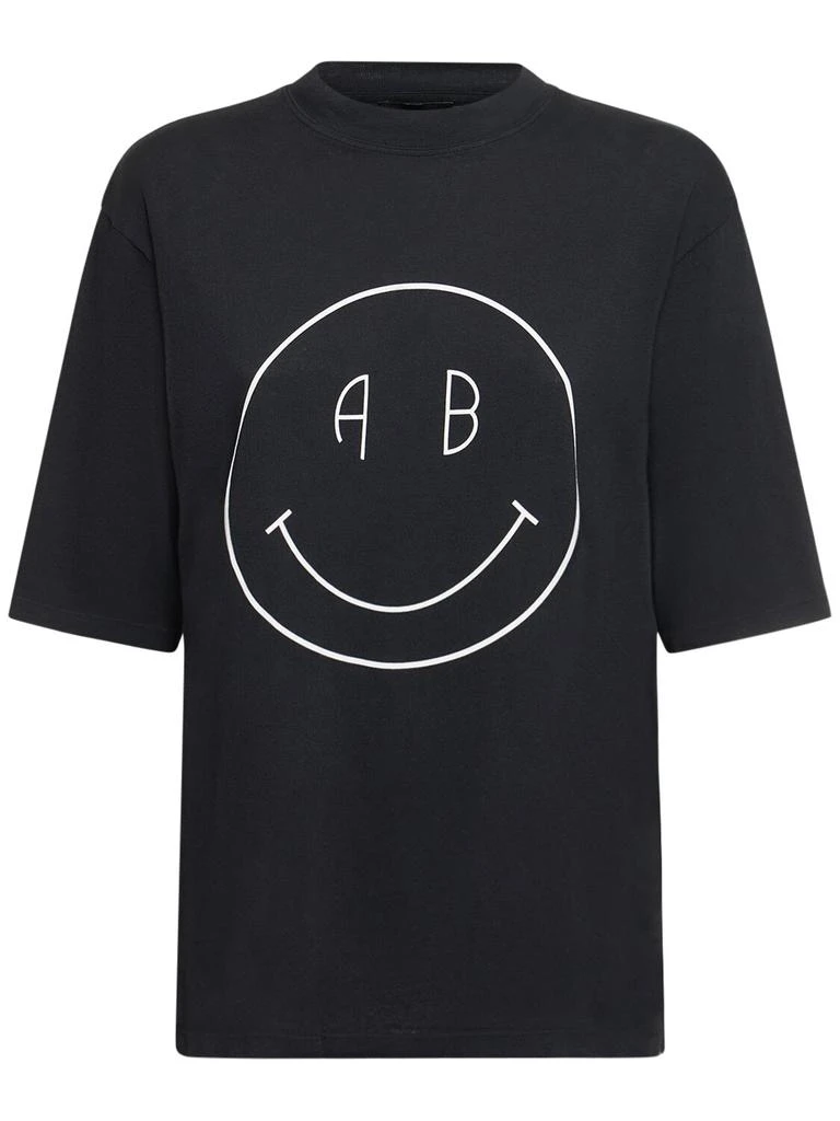 商品ANINE BING|Avi Smiley Organic Cotton T-shirt,价格¥745,第1张图片