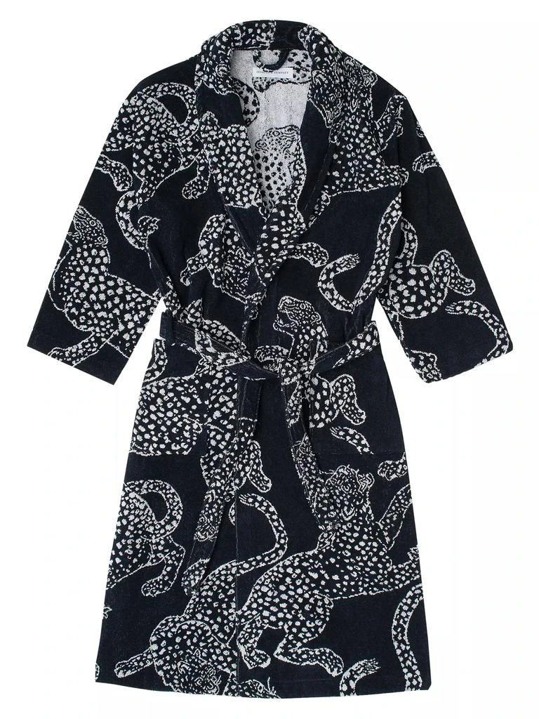 商品Desmond & Dempsey|Cotton Jag Print Towel Robe,价格¥1355,第1张图片