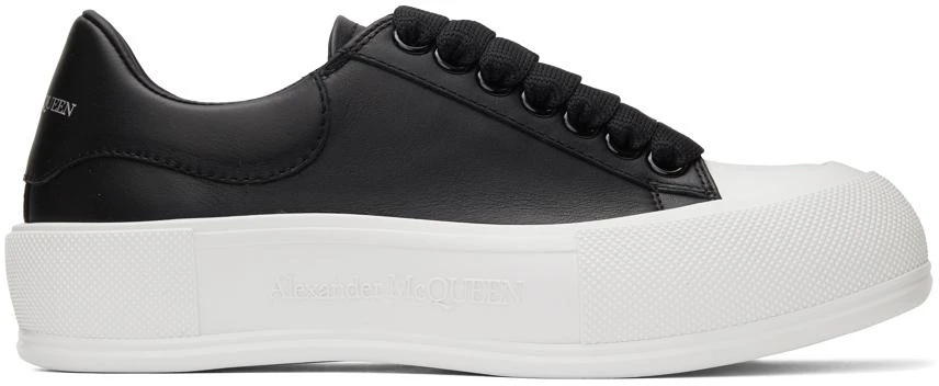 商品Alexander McQueen|黑色 Deck Plimsoll 运动鞋,价格¥2750,第1张图片