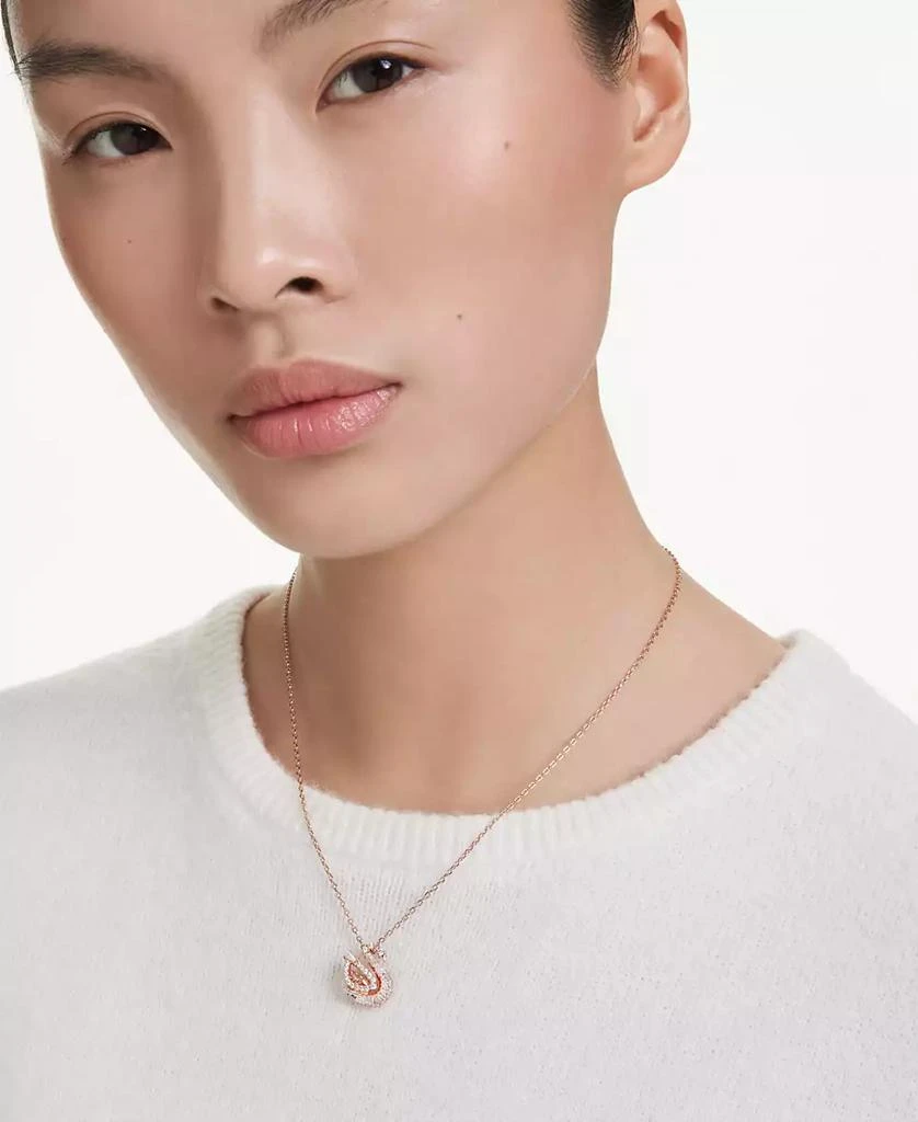 Swan Rhodium Plated Pendant Necklace 商品