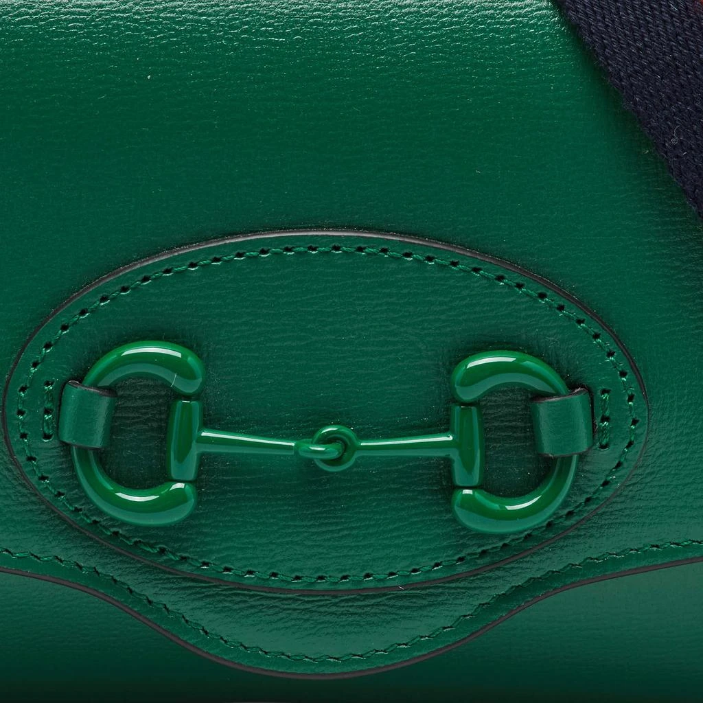 商品[二手商品] Gucci|Gucci Green Leather Mini Horsebit 1955 Shoulder Bag,价格¥9758,第5张图片详细描述