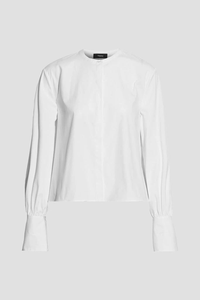 商品Theory|Cotton-blend poplin shirt,价格¥481,第3张图片详细描述