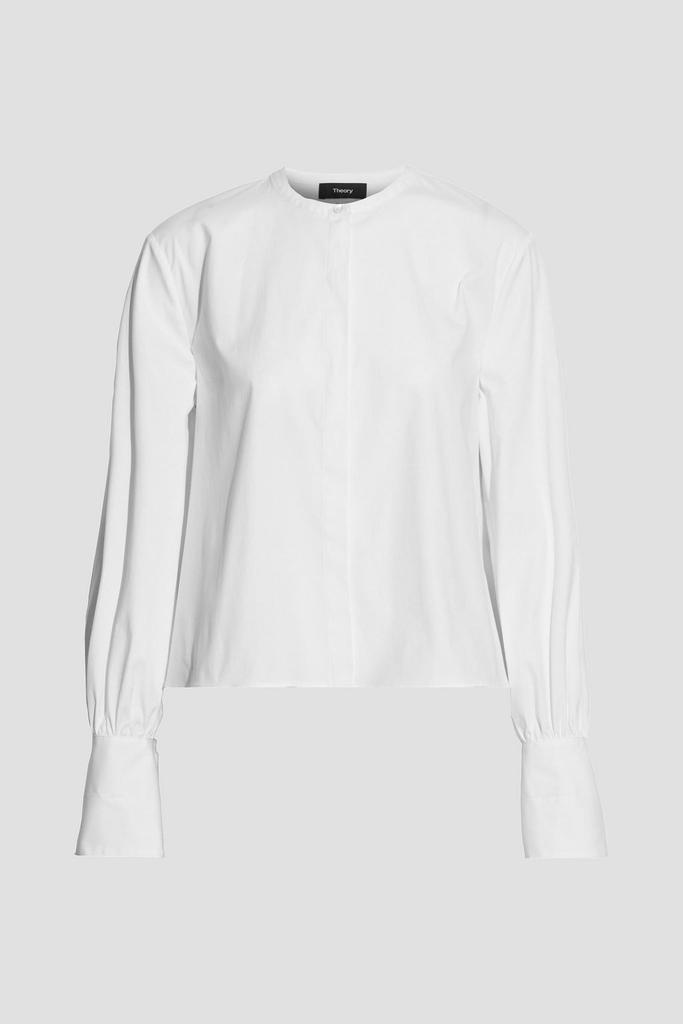 商品Theory|Cotton-blend poplin shirt,价格¥816,第1张图片