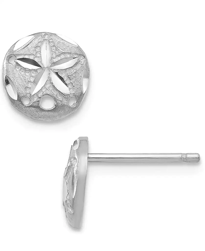 商品Macy's|Sand Dollar Stud Earrings in 14k White Gold,价格¥3471,第1张图片