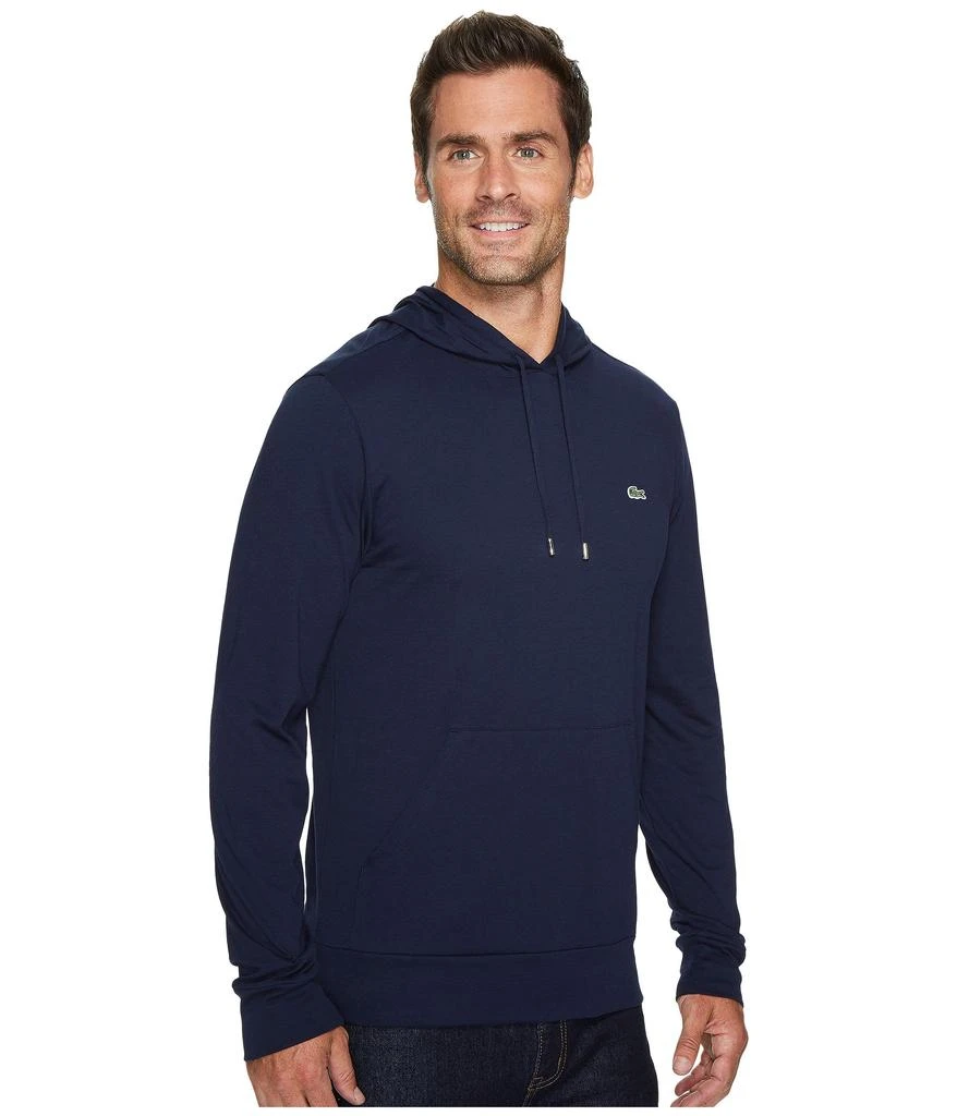 商品Lacoste|法国鳄鱼  男士针织T恤 连帽衫 100%纯棉 长袖T恤,价格¥575,第4张图片详细描述