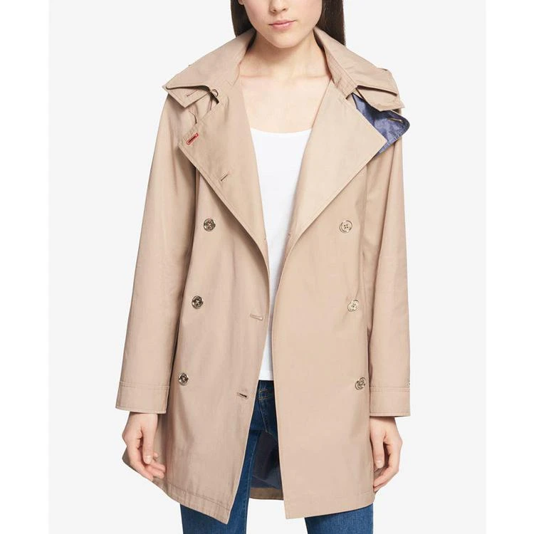 Water-Resistant Hooded Belted Trench Coat 商品