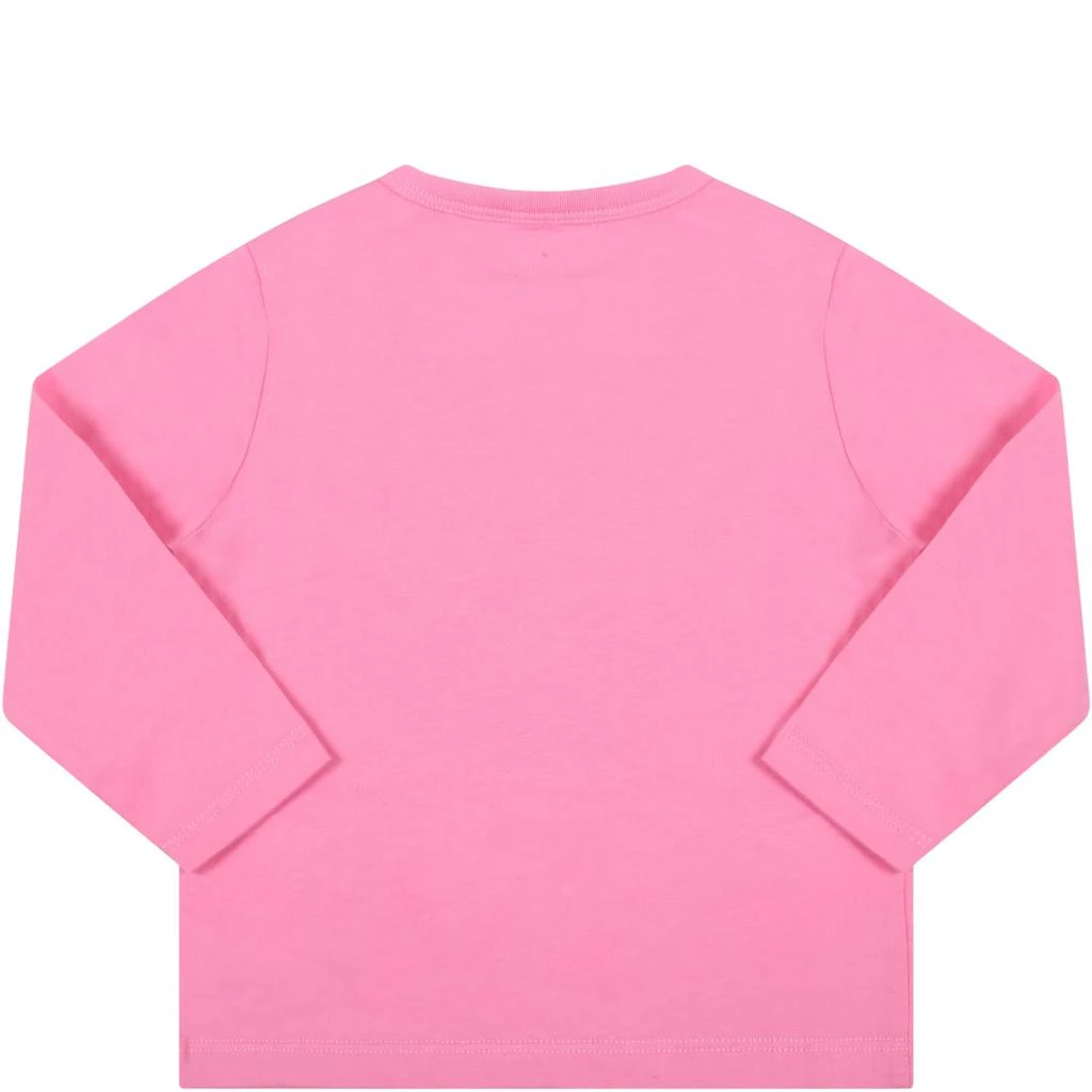 商品Stella McCartney|Stella McCartney Kids Fuchsia T-shirt For Baby Girl With Logo,价格¥537,第2张图片详细描述