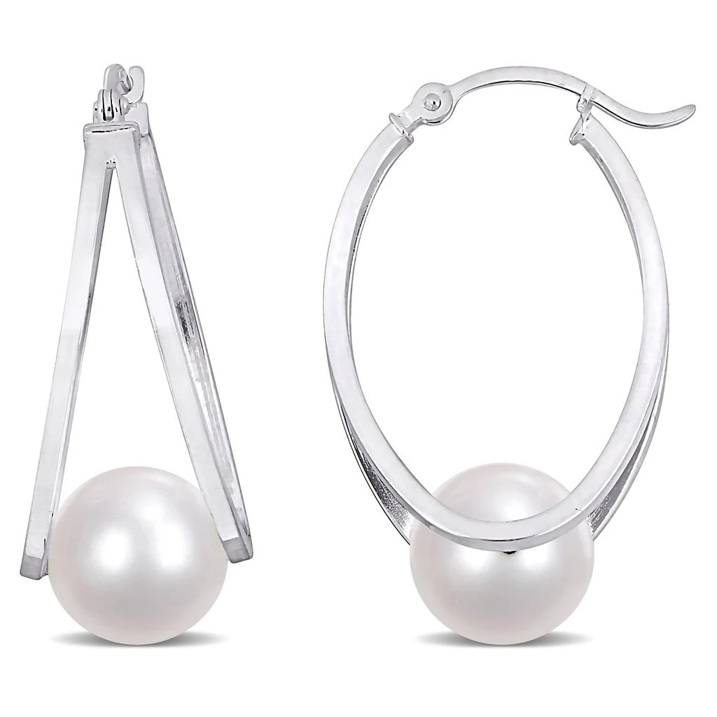 商品Mimi & Max|8-8.5mm Cultured Freshwater Pearl Earrings in Sterling Silver,价格¥302,第1张图片