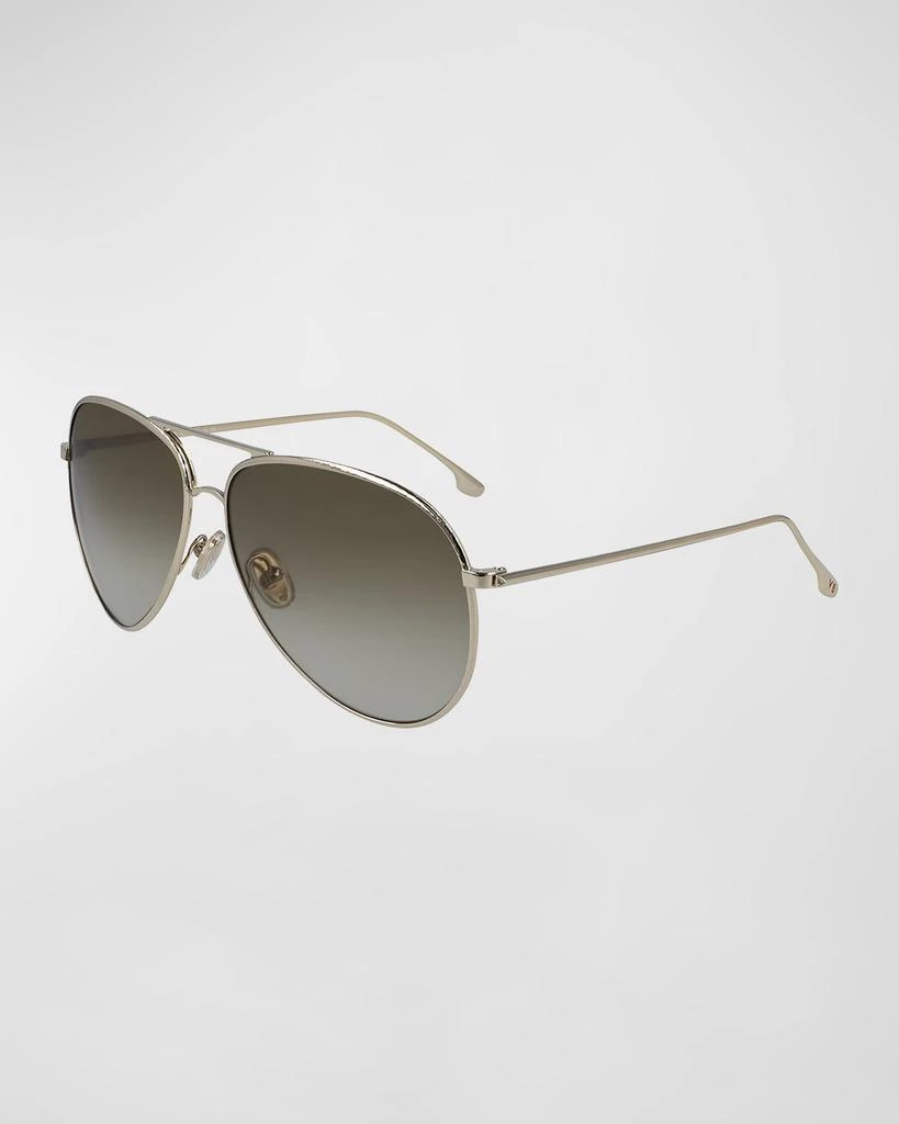 商品Victoria Beckham|Aviator Hammered Metal Sunglasses,价格¥2998,第1张图片
