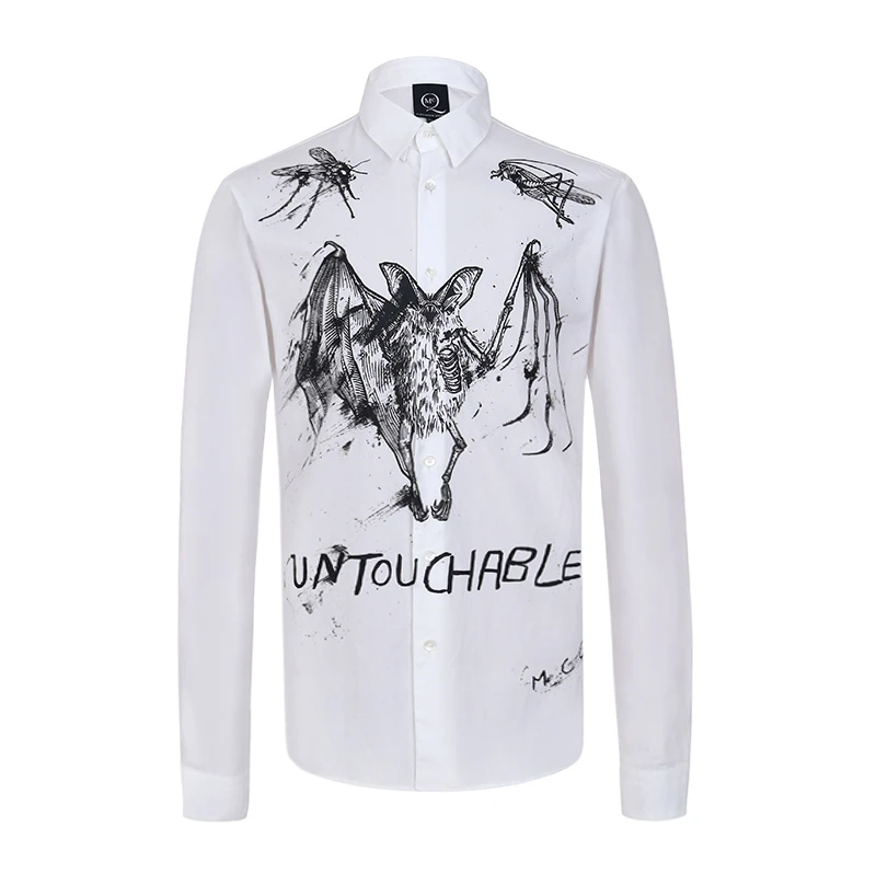 商品[国内直发] Alexander McQueen|Alexander McQueen 亚历山大·麦昆 男士白色纯棉衬衫 308597-REP28-9000,价格¥2050,第1张图片