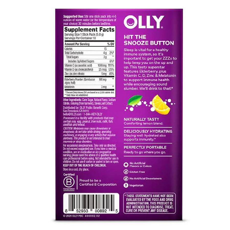 商品OLLY|Immunity Sleep + Elderberry,价格¥105,第3张图片详细描述