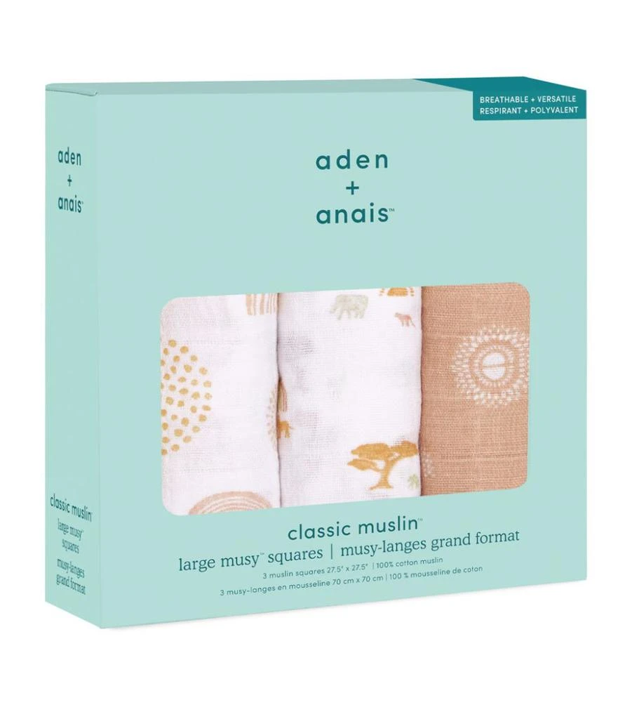 商品aden + anais|Keep Rising Muslin Squares (Set of 3),价格¥265,第2张图片详细描述