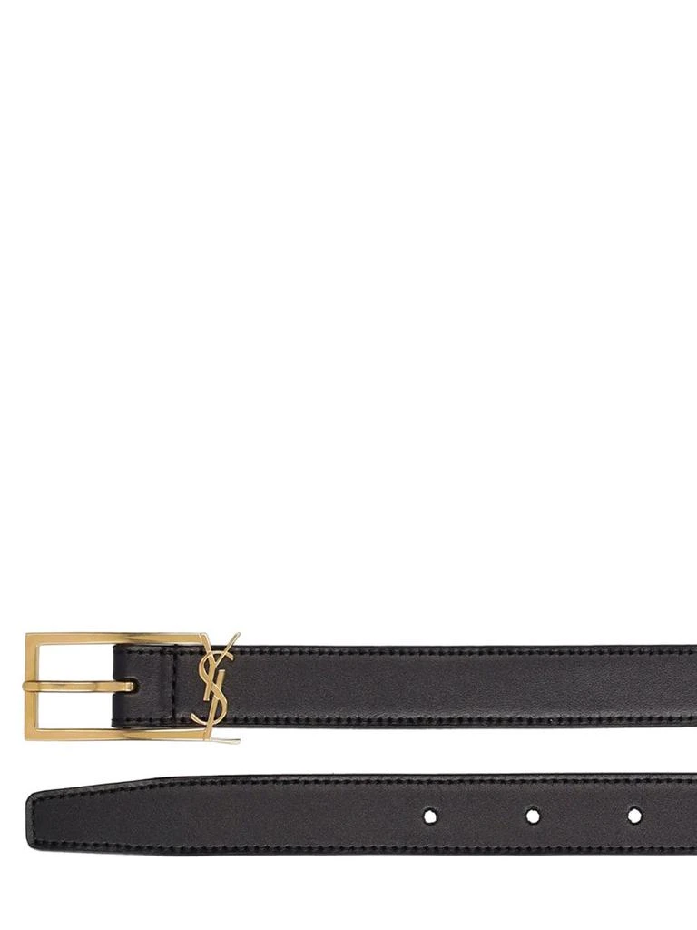 商品Yves Saint Laurent|2cm Ysl Buckle Leather Belt,价格¥3378,第2张图片详细描述