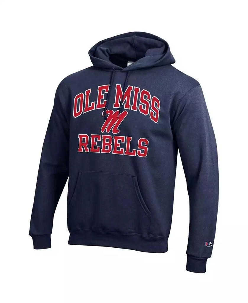 商品CHAMPION|Men's Navy Ole Miss Rebels High Motor Pullover Hoodie,价格¥337,第3张图片详细描述