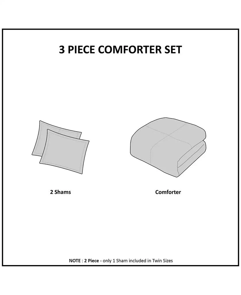 商品Madison Park|Amaya Seersucker 3-Pc. Comforter Set,价格¥971,第5张图片详细描述