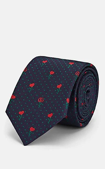 商品Gucci|Rose-Motif Silk Jacquard Necktie,价格¥1644,第1张图片