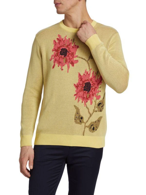 商品Saks Fifth Avenue|Floral Intarsia Sweater,价格¥338,第1张图片