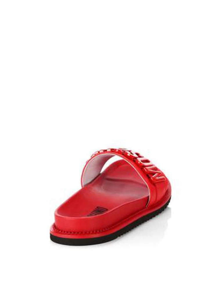 商品Moschino|Logo Slide Leather Sandals,价格¥1481,第2张图片详细描述