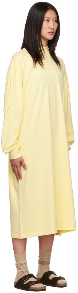 商品Essentials|Yellow Long Sleeve Midi Dress,价格¥407,第4张图片详细描述