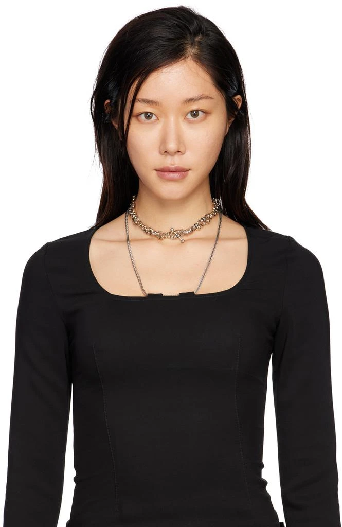 商品Justine Clenquet|Gold & Silver Julia Necklace,价格¥759,第2张图片详细描述