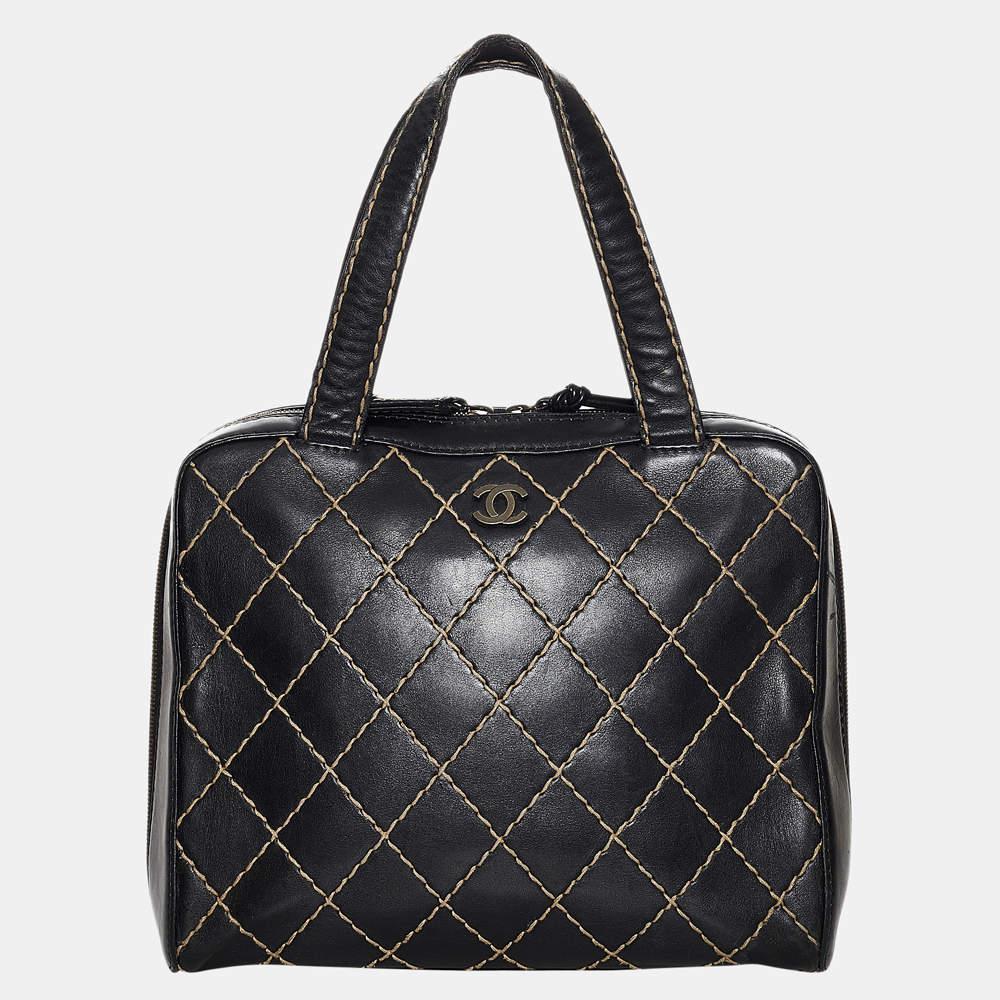 Chanel Black Wild Stitch Leather Handbag商品第1张图片规格展示
